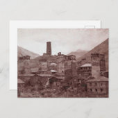 Ushguli dorp in Svaneti, Georgia briefkaart (Voorkant / Achterkant)