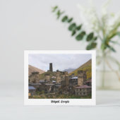 Ushguli dorp in Svaneti, Georgia briefkaart (Staand voorkant)