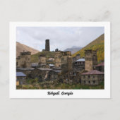 Ushguli dorp in Svaneti, Georgia briefkaart (Voorkant)