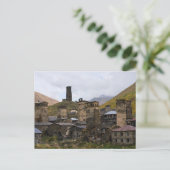 Ushguli dorp in Svaneti, Georgia briefkaart (Staand voorkant)