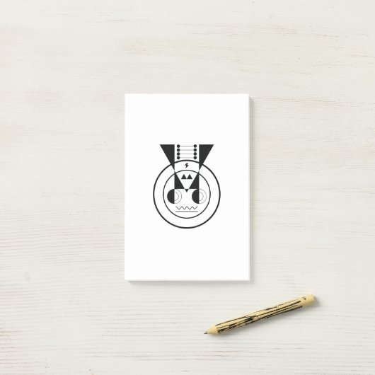 Ushi Ox Post-it - Geometrische dierenriem Post-it® Notes (Op bureau)