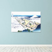 Ushibori in de provincie Hitachi Canvas Afdruk (Insitu (Houten vloer))