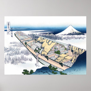 Ushibori in de provincie Hitachi Poster