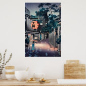 Ushigome Kagurazaka door Tsuchiya Koitsu Poster (Keuken)