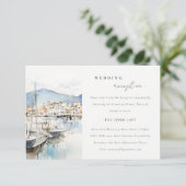 Ushuaia, Argentina Landscape Wedding Reception Informatiekaartje (Staand voorkant)