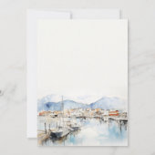 Ushuaia Argentina Watercolor Scape Bridal Shower Kaart (Achterkant)