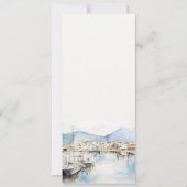 Ushuaia, Argentina Watercolor Scape Wedding Menu Kaart (Achterkant)