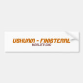 Ushuaia, Argentinië. Finisterre. Het einde van de Bumpersticker (Voorkant)