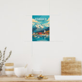 Ushuaia Argentinië Reis Kunst Vintage Poster (Keuken)