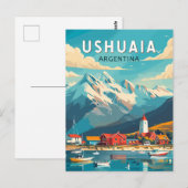 Ushuaia Argentinië Reizen Kunst Vintage Briefkaart (Voorkant / Achterkant)