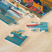 Ushuaia Argentinië Reizen Kunst Vintage Legpuzzel (Zijkant)