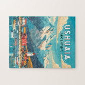 Ushuaia Argentinië Reizen Kunst Vintage Legpuzzel (Horizontaal)
