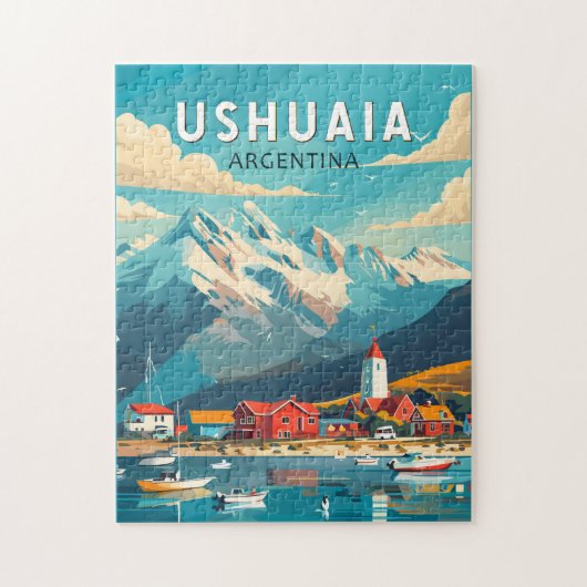 Ushuaia Argentinië Reizen Kunst Vintage Legpuzzel (Verticaal)