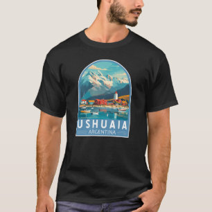 Ushuaia Argentinië Reizen Kunst Vintage T-shirt