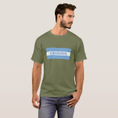 Ushuaia in Argentijnse vlagkleuren T-Shirt (Voorkant volledig)
