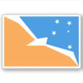 Ushuaia, Vlag van Tierra del Fuego Sticker (Voorkant)