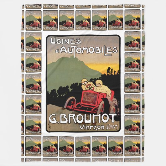 Usines d'Automobiles Fleece Deken (Voorkant)