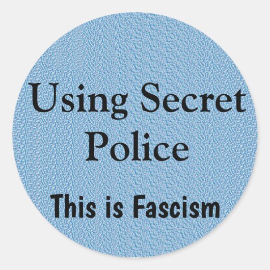 Using Secret Police Ronde Sticker (Voorkant)
