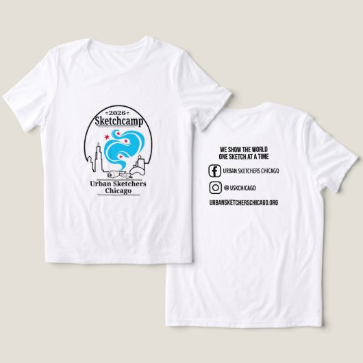 Usk Chicago SketchCamp 2026 Tri-Blend Shirt (Ontwerp Voorkant & Achterkant)