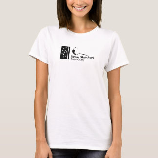 USK Twin Cities Zwart Logo Vrouwen Basic T-shirt