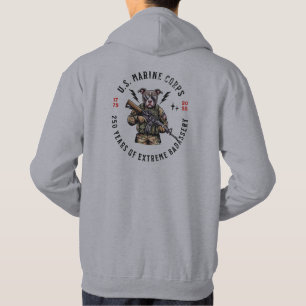 USMC 250 Jaar Badassery Camo Honden Hoodie