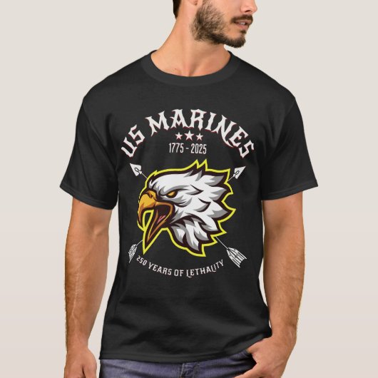 USMC 250 jaar Lethality T-shirt (Voorkant)