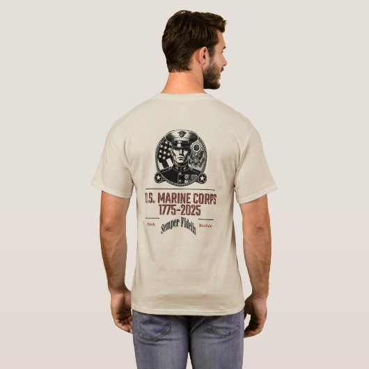 USMC 250e verjaardag T-shirt (Achterkant volledig)