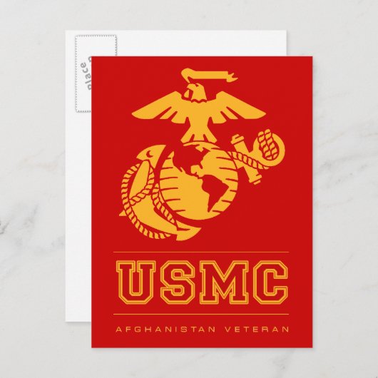 USMC Afghanistan Veteran Briefkaart (Voorkant / Achterkant)