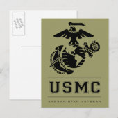 USMC Afghanistan Veteran Briefkaart (Voorkant / Achterkant)