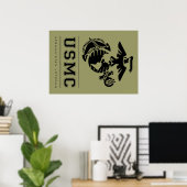 USMC Afghanistan Veteran Poster (Thuiskantoor)