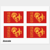 USMC Afghanistan Veteran Rechthoekige Sticker (Vel)