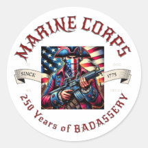 USMC Badassery-Stickers