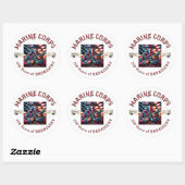 USMC Badassery-Stickers Ronde Sticker (Vel)
