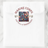 USMC Badassery-Stickers Ronde Sticker (Tas)