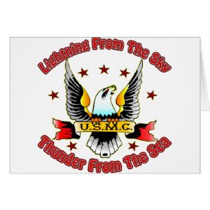 USMC-bliksem vanuit de lucht vanuit het Zee