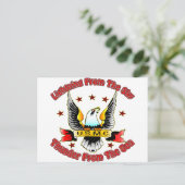 USMC-bliksem vanuit de lucht vanuit het Zee Briefkaart (Staand voorkant)