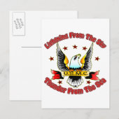 USMC-bliksem vanuit de lucht vanuit het Zee Briefkaart (Voorkant / Achterkant)