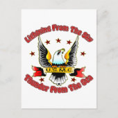 USMC-bliksem vanuit de lucht vanuit het Zee Briefkaart (Voorkant)