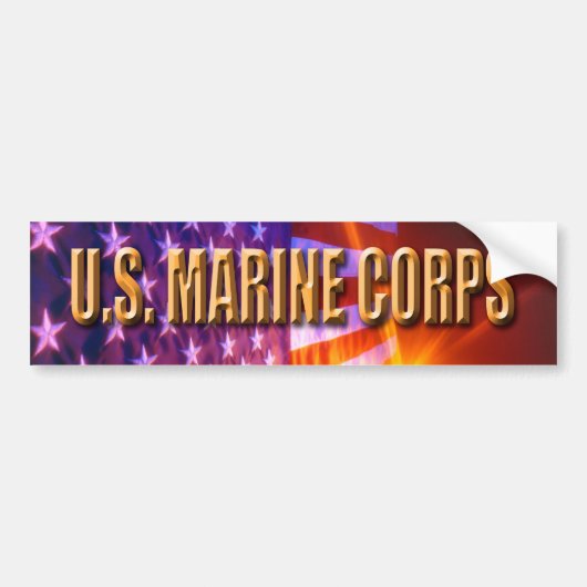 USMC Bumpersticker in ruste (Voorkant)