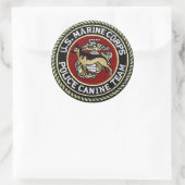 USMC CANINE TEAM RONDE STICKER (Tas)