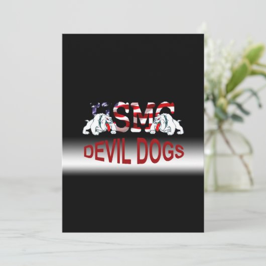USMC Chesty - Devil Dogs - kaart! Save The Date (Staand voorkant)