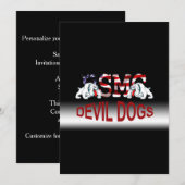 USMC Chesty - Devil Dogs -  kaart! Save The Date (Voorkant / Achterkant)