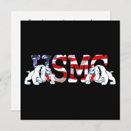 USMC Chesty - Devil Dogs - OoRah! Save The Date (Voorkant / Achterkant)