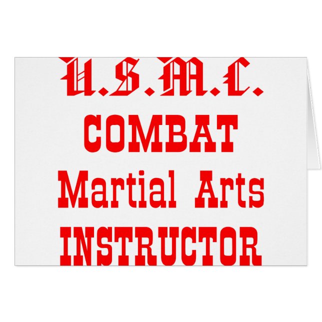 USMC Combat Martial Arts Instructor (Voorkant Horizontaal)