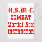 USMC Combat Martial Arts Instructor Briefkaart (Voorkant)