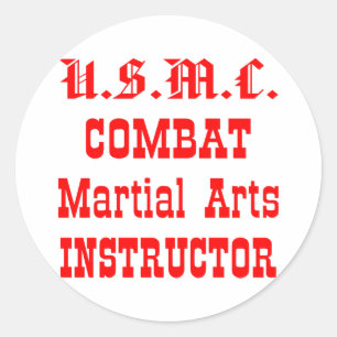USMC Combat Martial Arts Instructor Ronde Sticker
