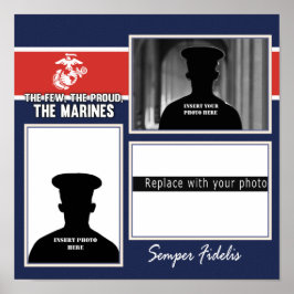 USMC de weinige foto die het bevel vormt Poster