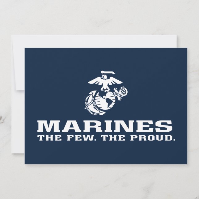 USMC de weinige Logo gestapeld rond - wit (Voorkant)