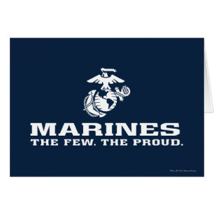 USMC de weinige Logo gestapeld rond - wit