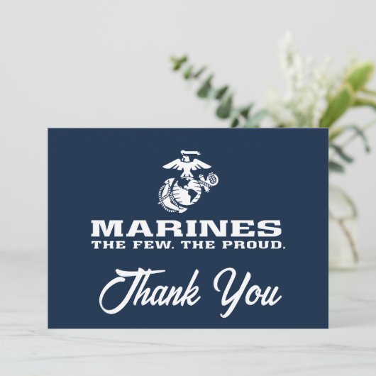 USMC de weinige Logo gestapeld rond - wit Bedankkaart (Staand voorkant)